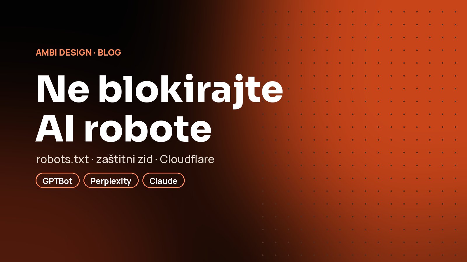 AI roboti u robots.txt, zaštitnom zidu i Cloudflare-u: kako da ih greškom ne blokirate