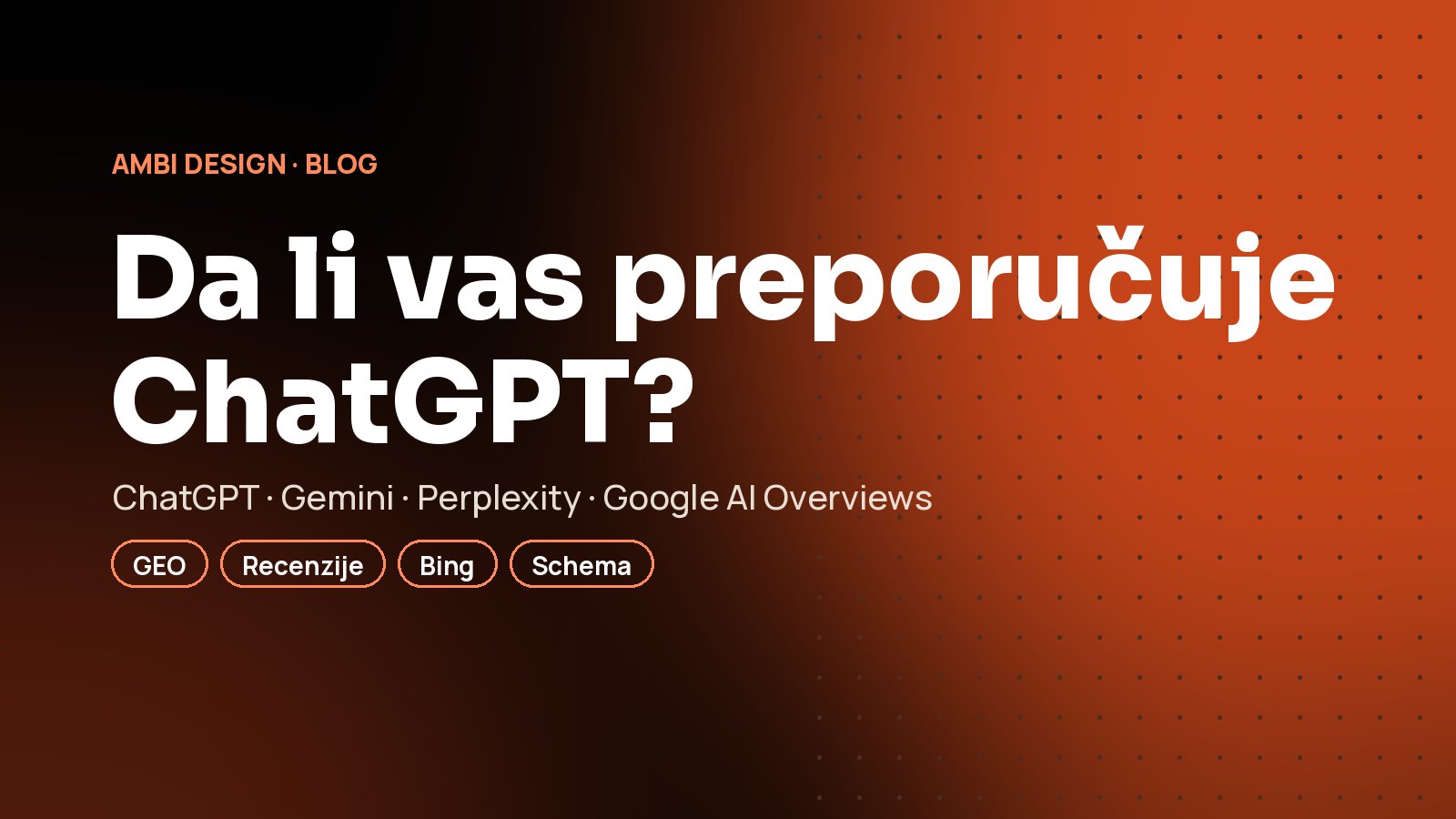 Kako da vas preporuče ChatGPT, Gemini i Perplexity: vodič za male firme