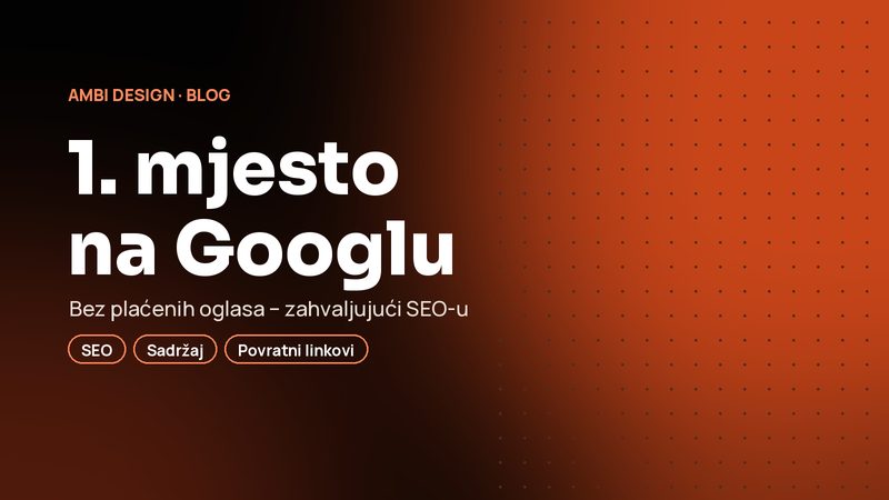 Kako da dospete na prvo mjesto na Googlu bez plaćanja oglasa