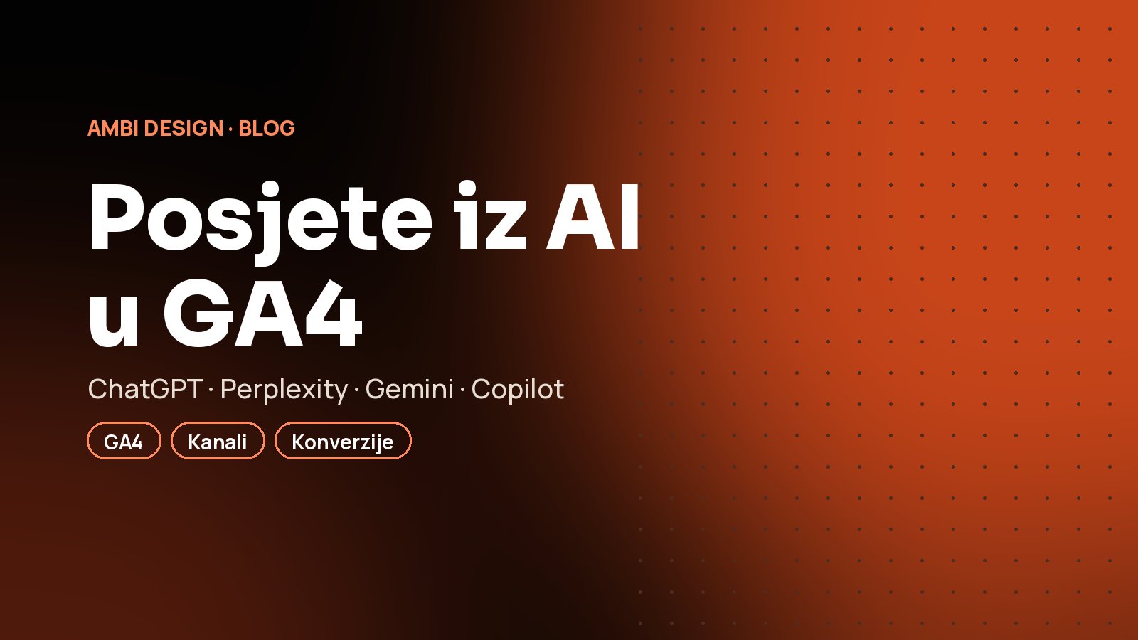 Mjerenje posjeta iz AI u Google Analytics 4: kanal „AI asistenti“ korak po korak