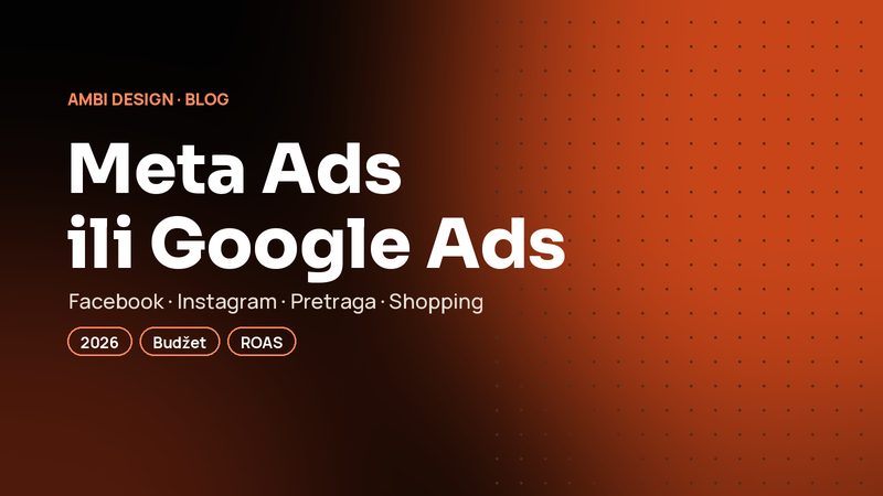 Meta Ads ili Google Ads? Gdje uložiti budžet za oglašavanje u 2026. godini