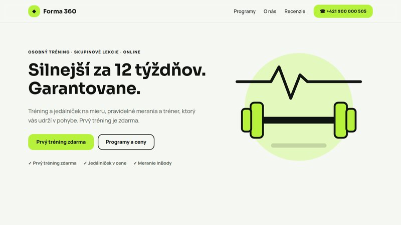 Forma 360 – Fitness a osobný tréner