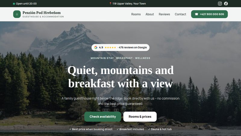 Penzión Pod Hrebeňom – Guesthouse & accommodation