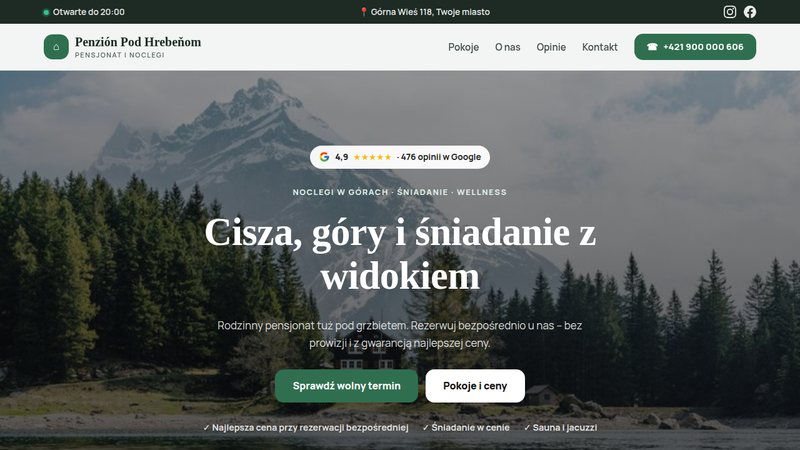 Penzión Pod Hrebeňom – Pensjonat i noclegi