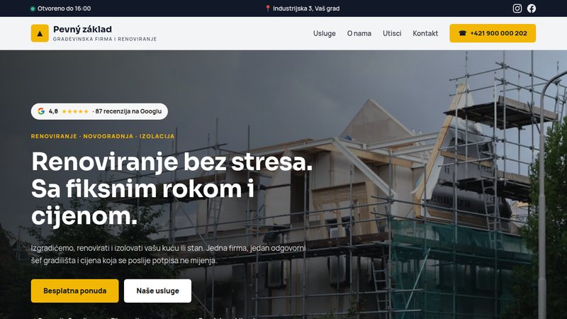 Pevný základ – Građevinska firma i renoviranje