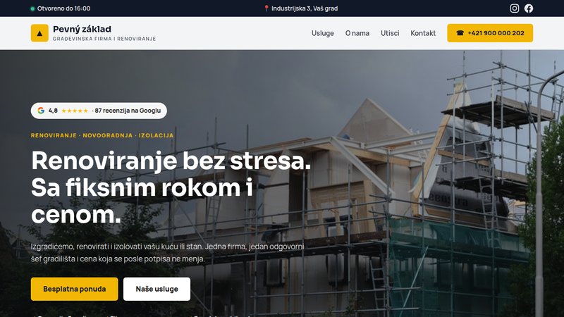 Pevný základ – Građevinska firma i renoviranje